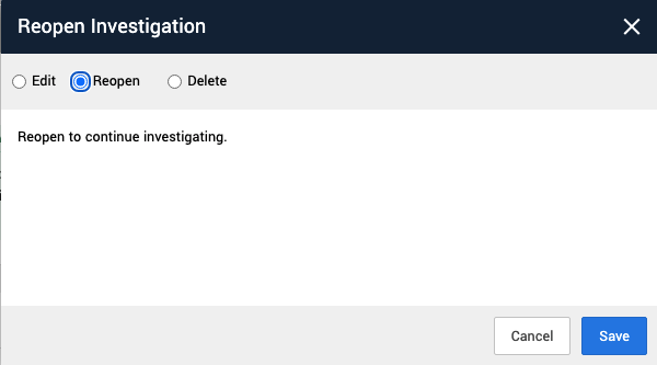 How to Reopen an Investigation – Expel Help Center
