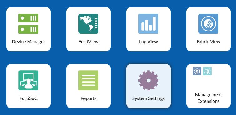 Settings in FortiAnalyzer ADOM